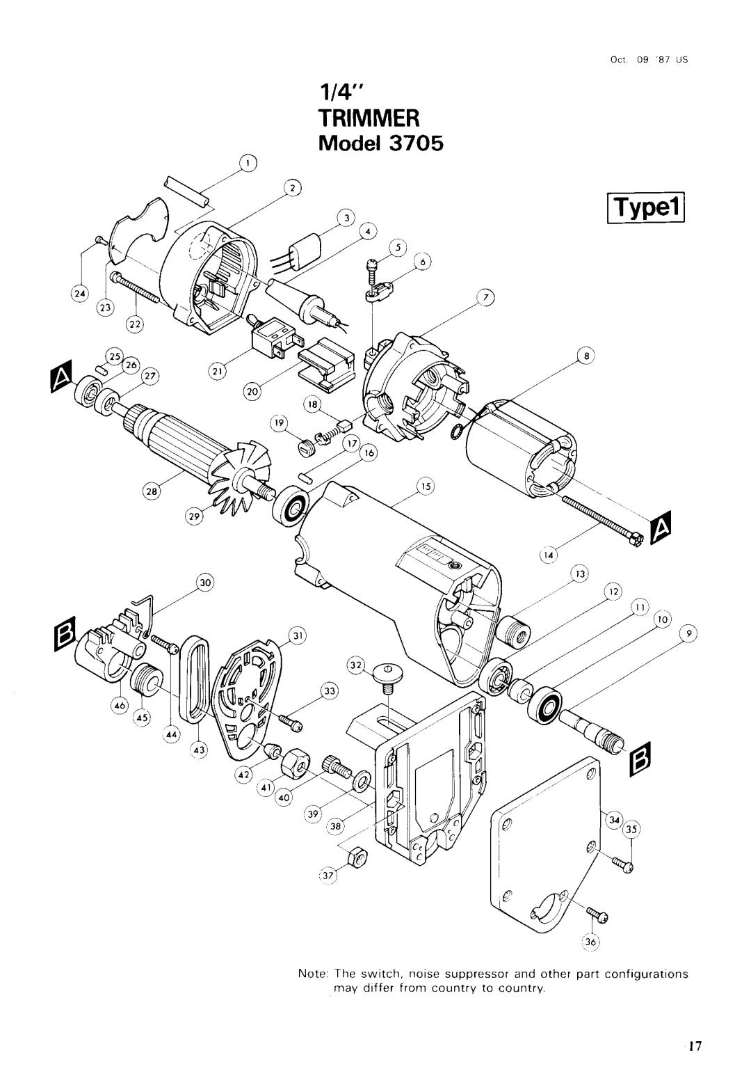 Makita 3705 instruction manual Trimmer 