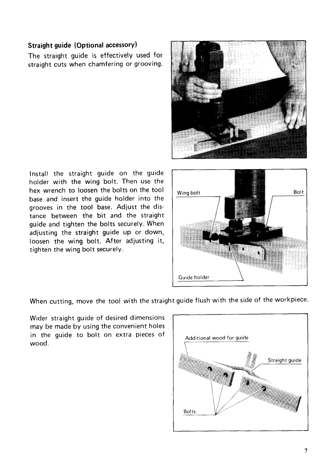 Makita 3705 instruction manual Straight guide Optional accessory 