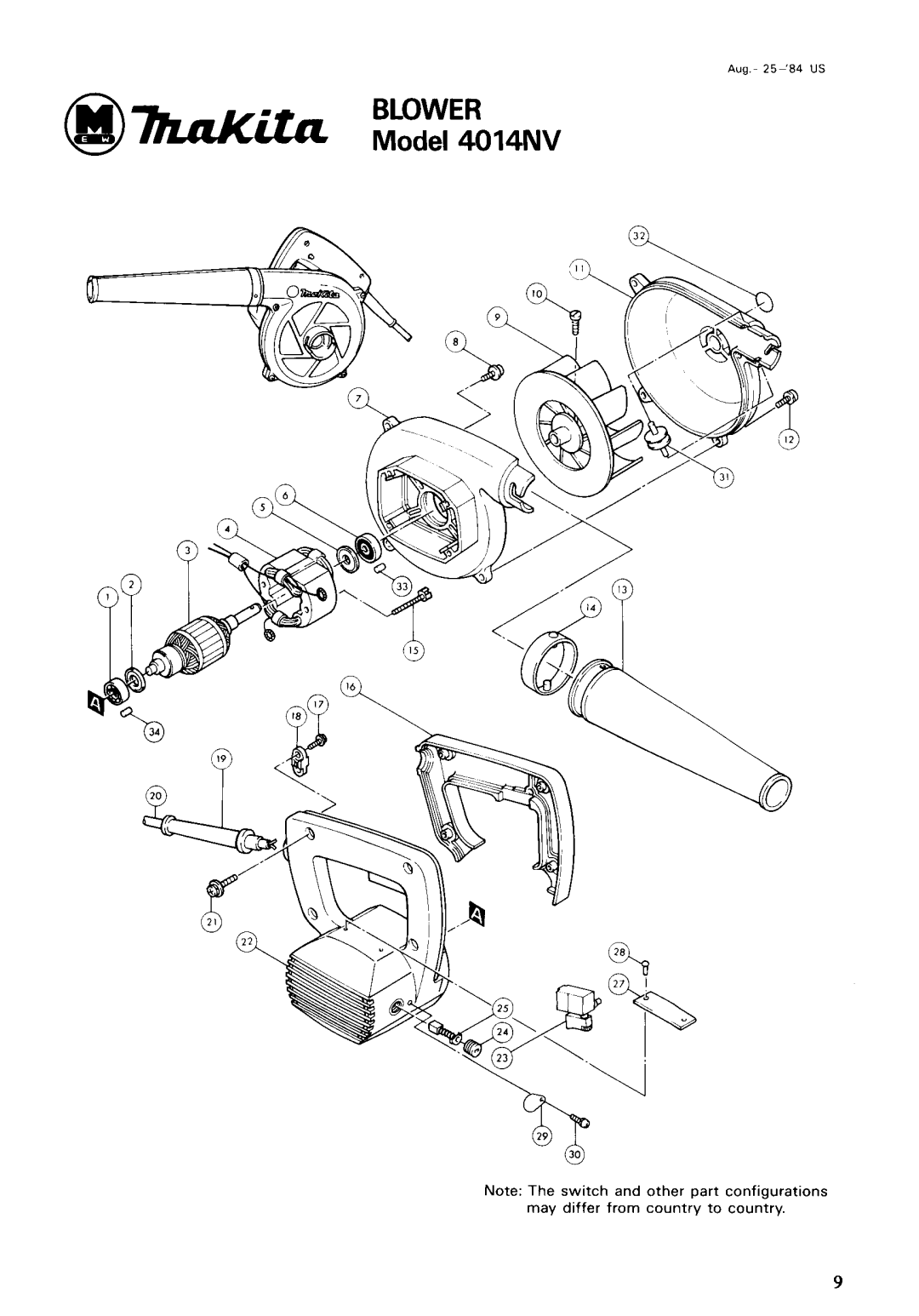 Makita instruction manual @-ftLLKitcL Model 4014NV 