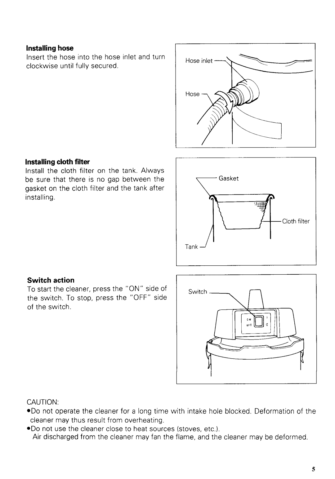 Makita 406 instruction manual Installing hose 