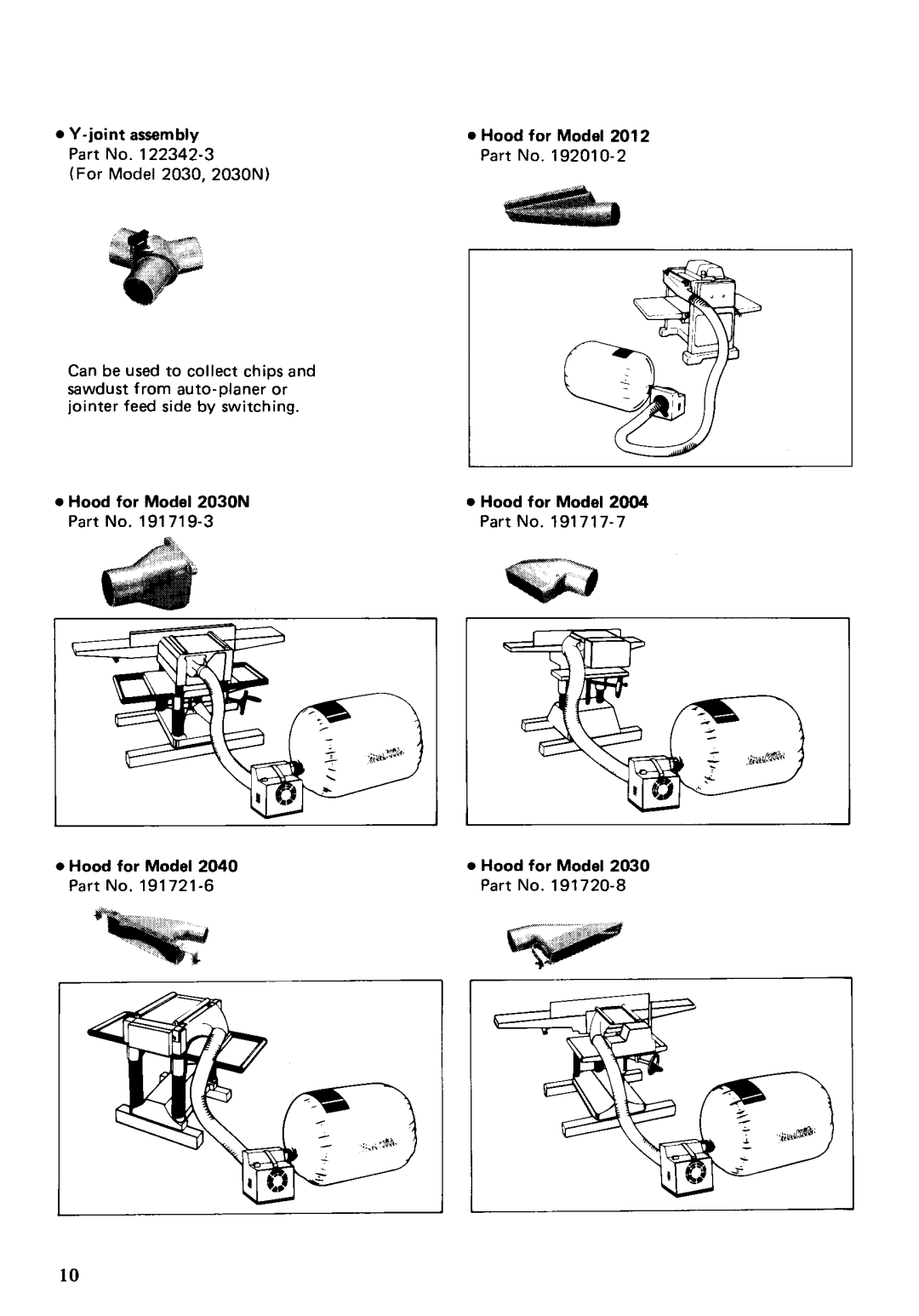 Makita 410 instruction manual Joint assembly Hood for Model 