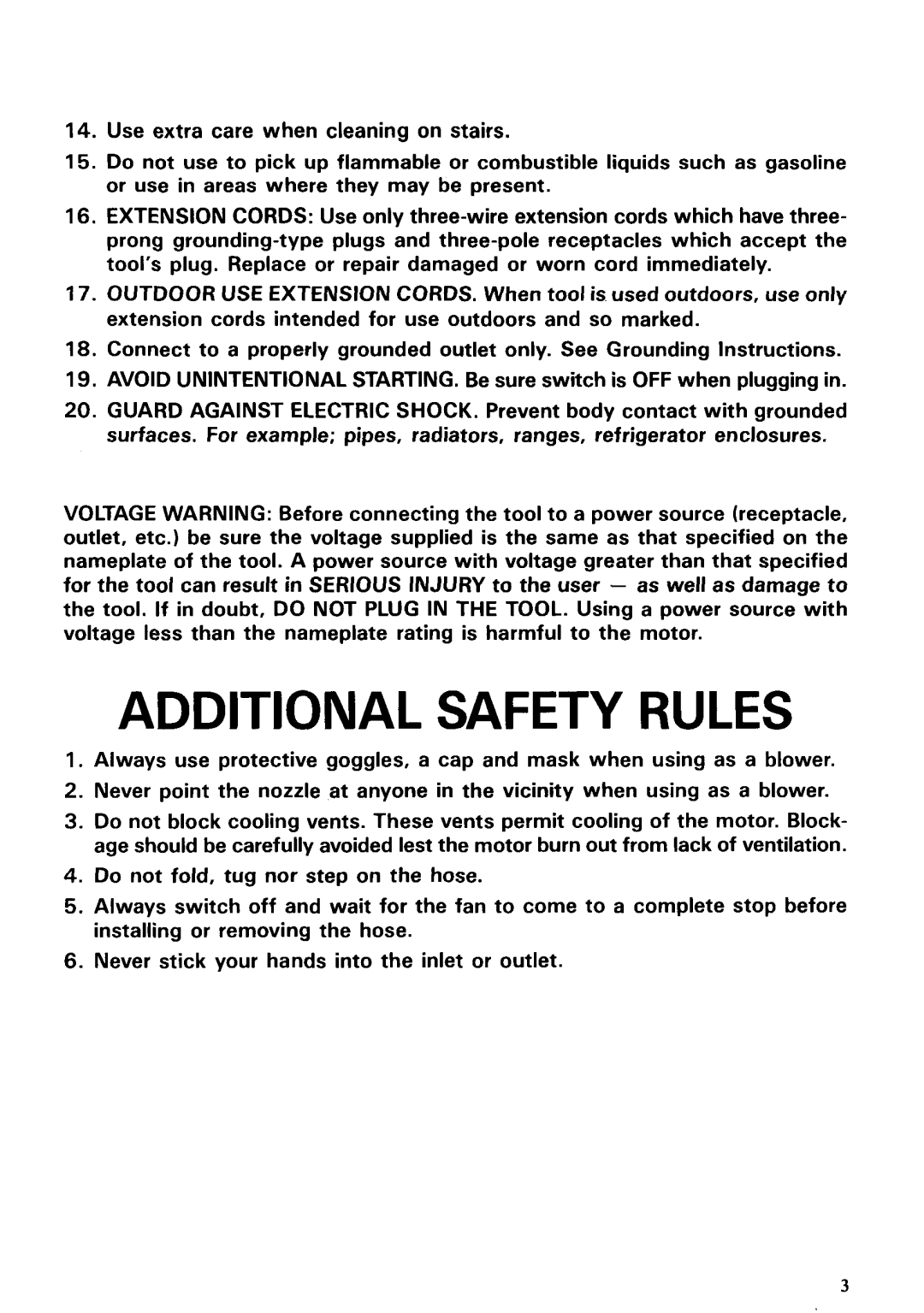 Makita 410 instruction manual Additional Safety Rules 