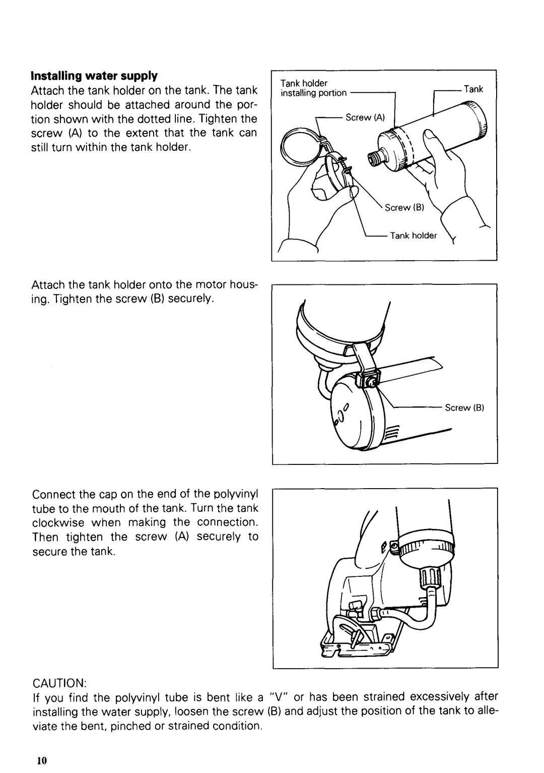 Makita 4191DZ instruction manual Installing water supply 