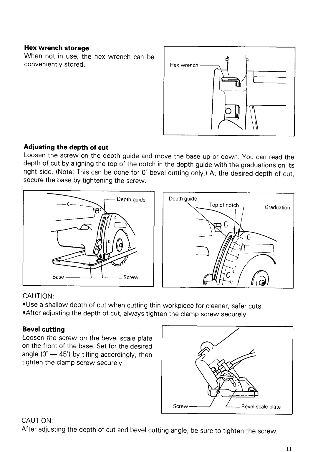 Makita 4191DZ instruction manual Hex wrench storage 