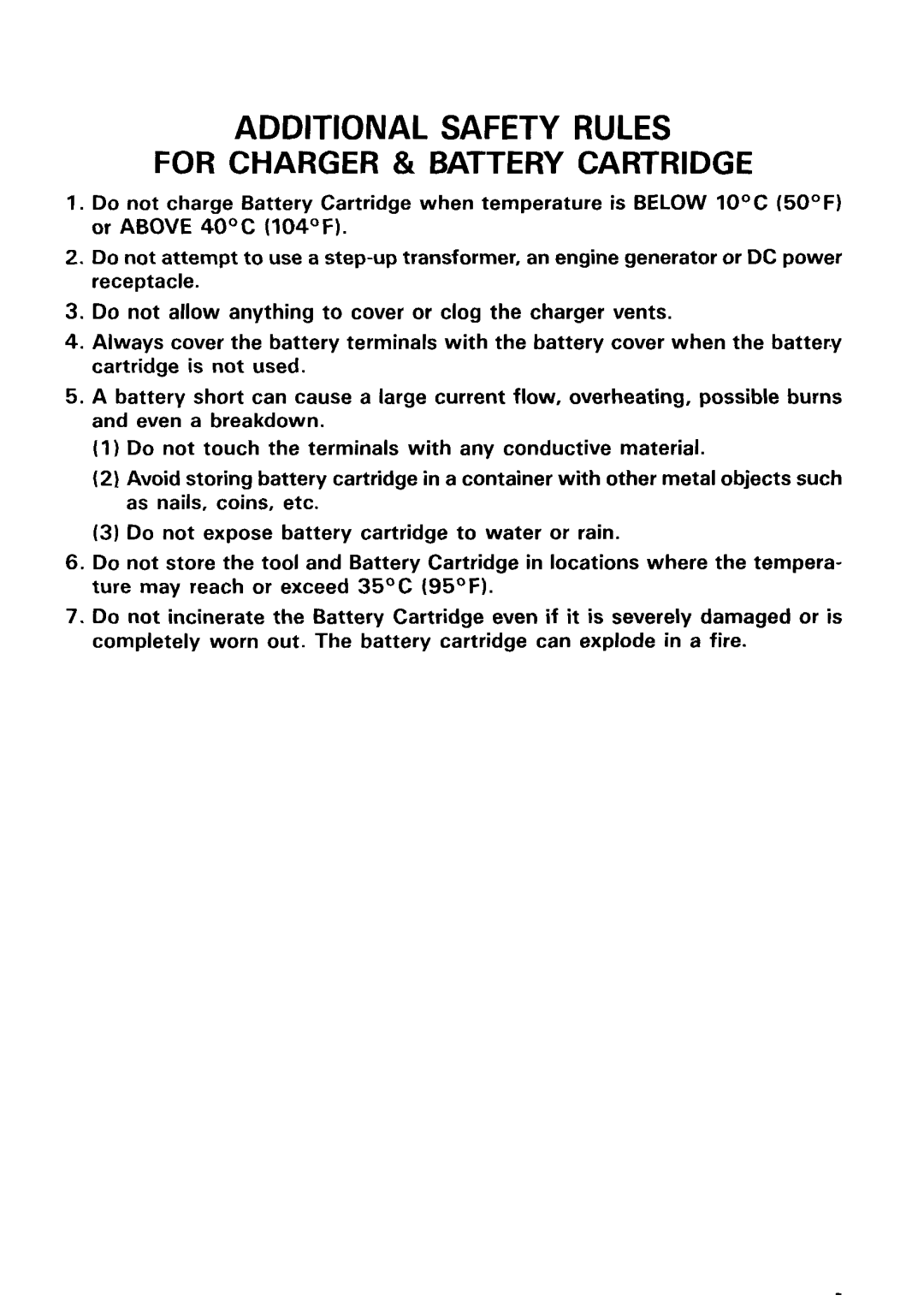 Makita 4191DZ instruction manual Additional Safety Rules 