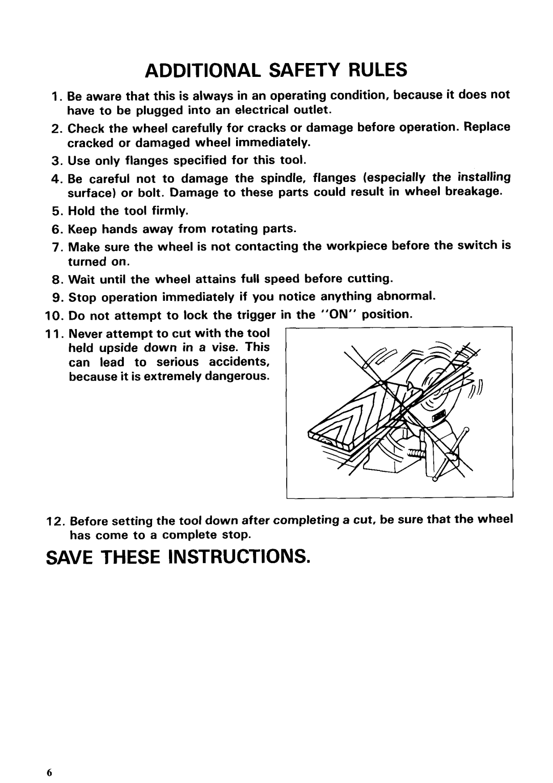 Makita 4191DZ instruction manual Additional Safety Rules 