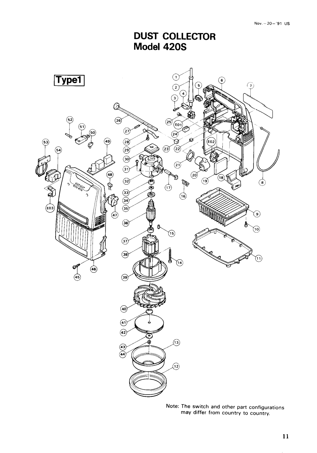 Makita 420S instruction manual Dust Collector 