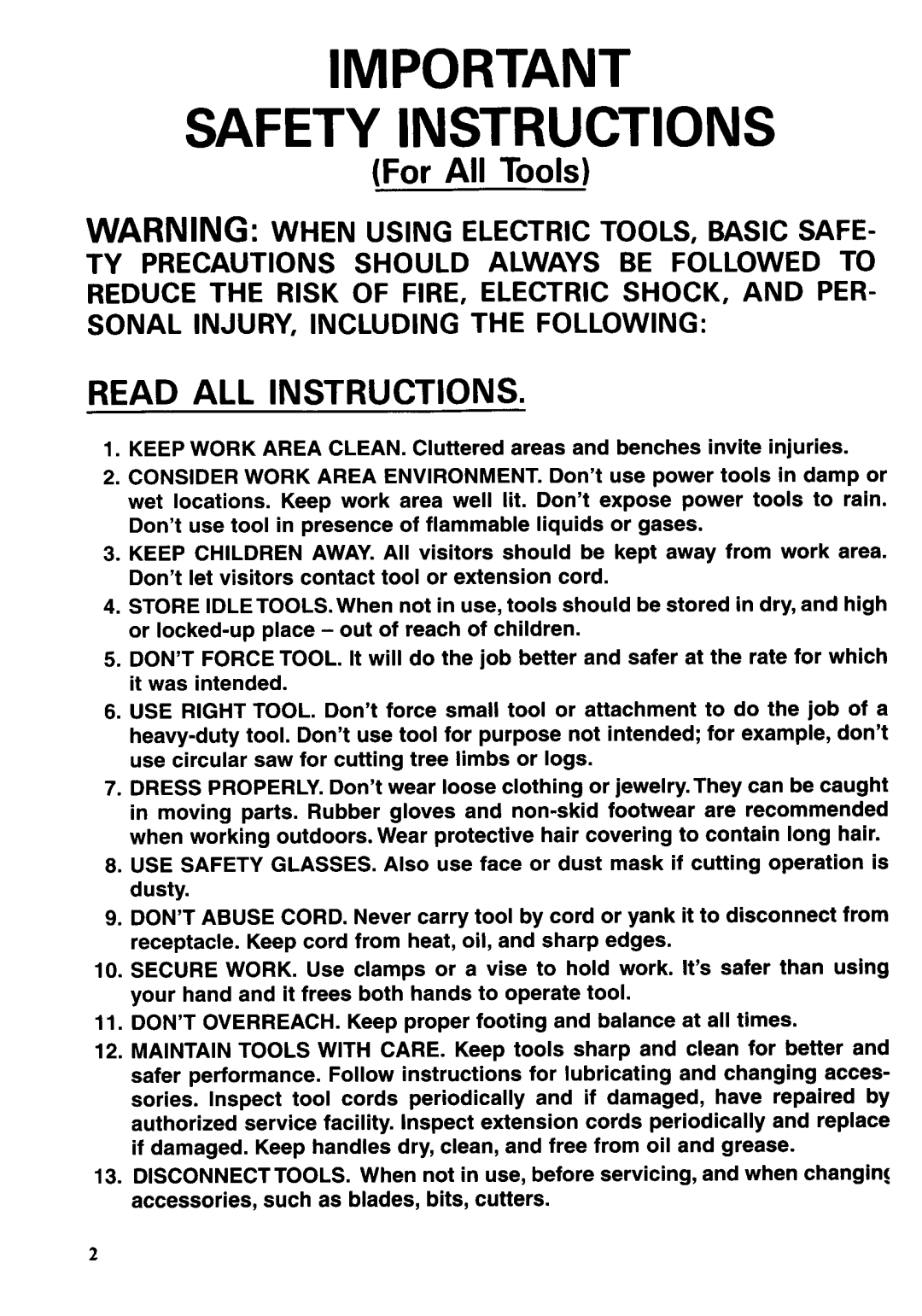 Makita 4301BV instruction manual Safety Instructions 