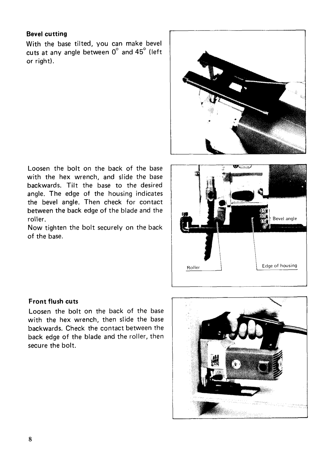 Makita 4301BV instruction manual Roller .Edge of housing 