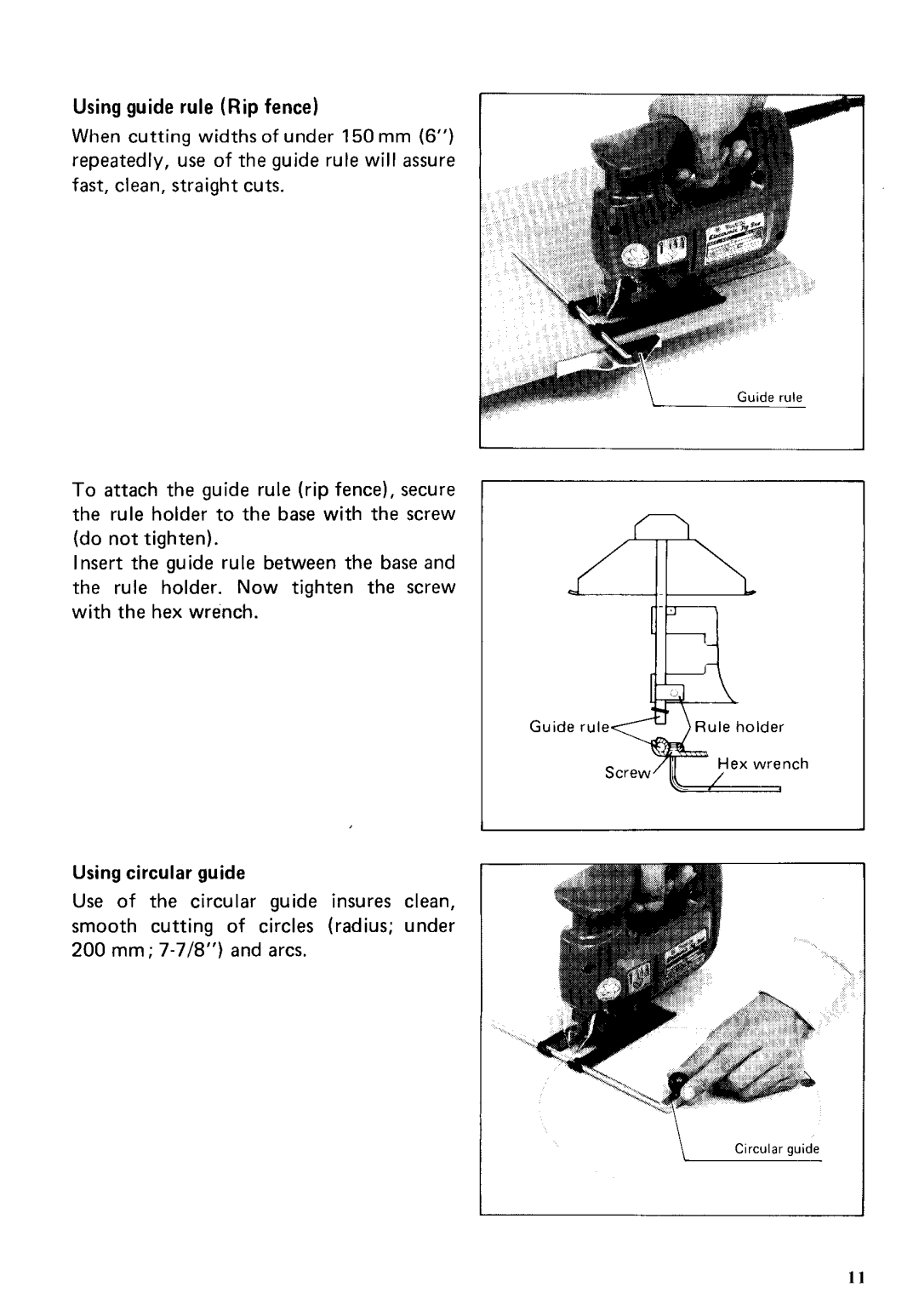 Makita 4302C instruction manual Using guide rule Rip fence 