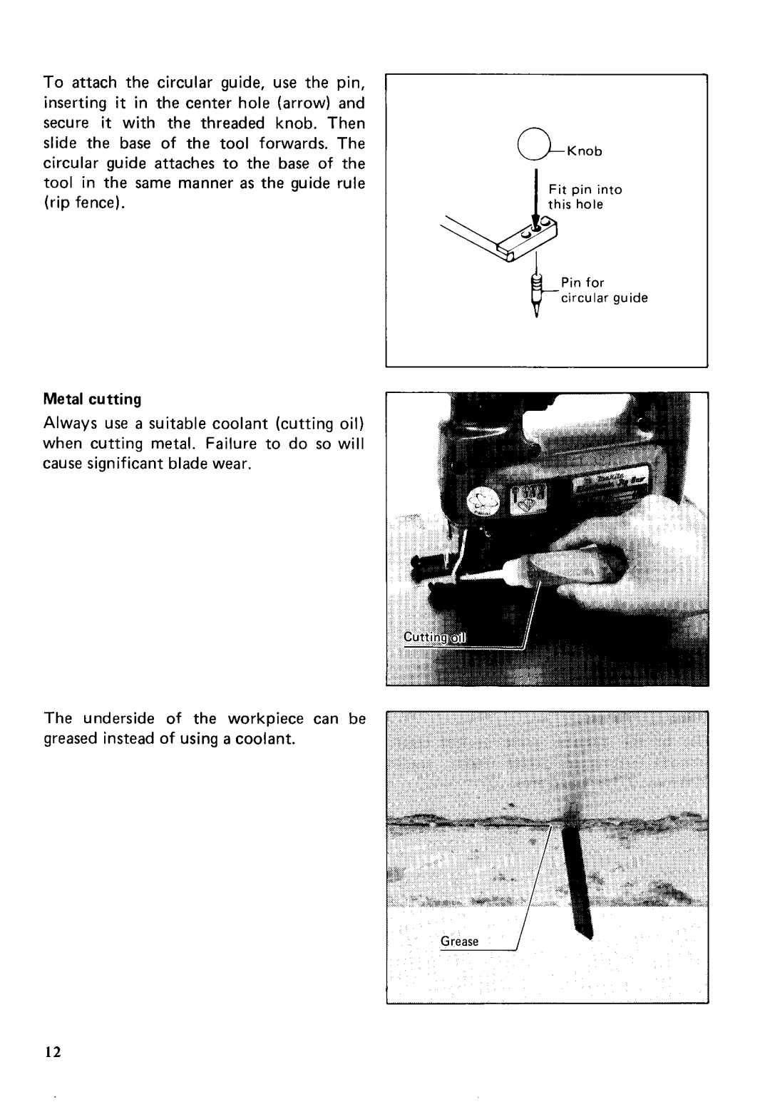 Makita 4302C instruction manual Fit pin into this hole Pin for circular guide 