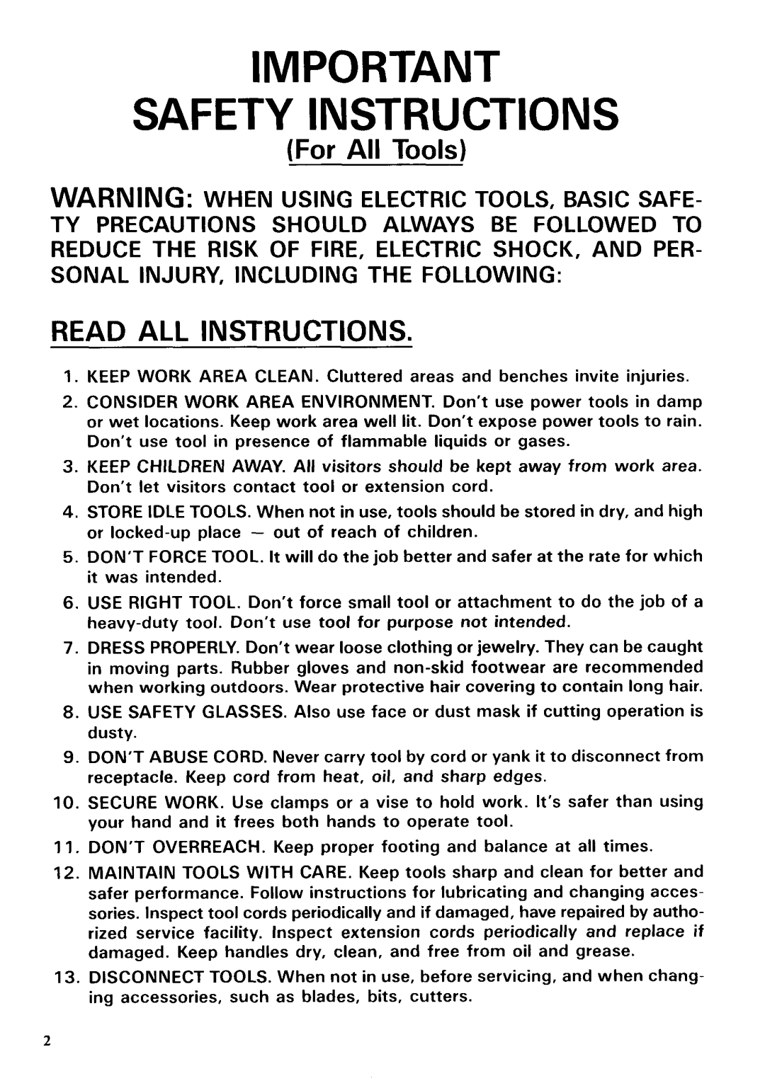 Makita 4302C instruction manual Safety Instructions 