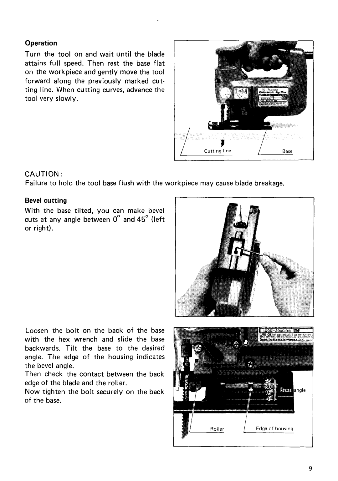 Makita 4302C instruction manual Edge of housing 