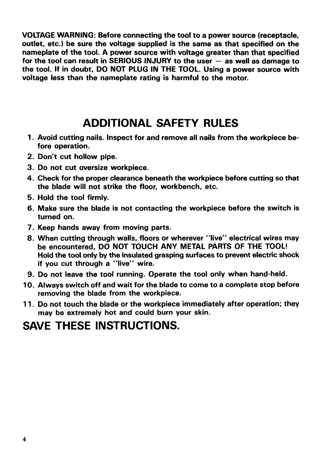 Makita 4303C specifications Additional Safety Rules 