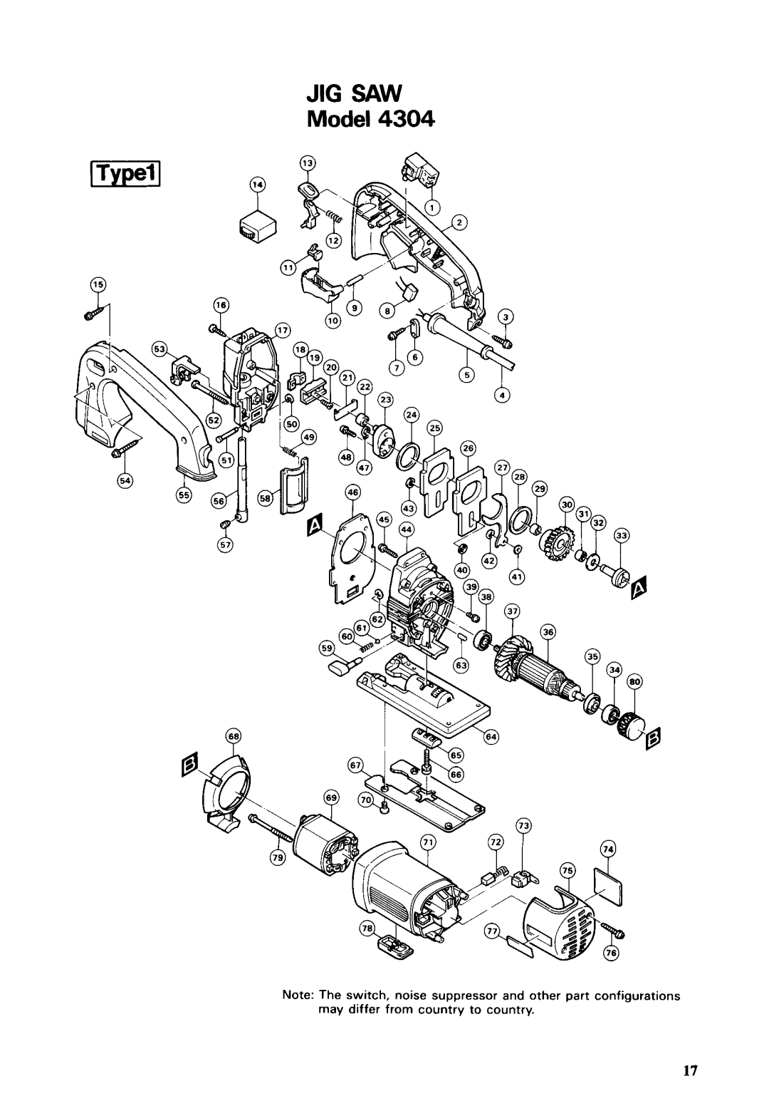 Makita 4304 instruction manual Jig Saw 