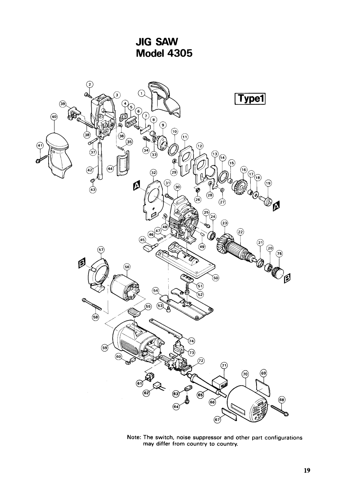 Makita 4304 instruction manual Jig Saw 