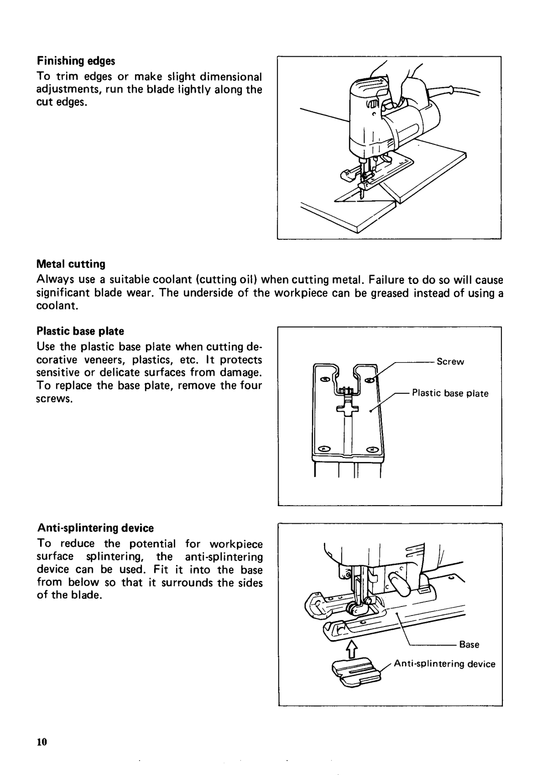 Makita 4305T, 4304T specifications Screw Plastic base plate Ase Anti -spIintering device 