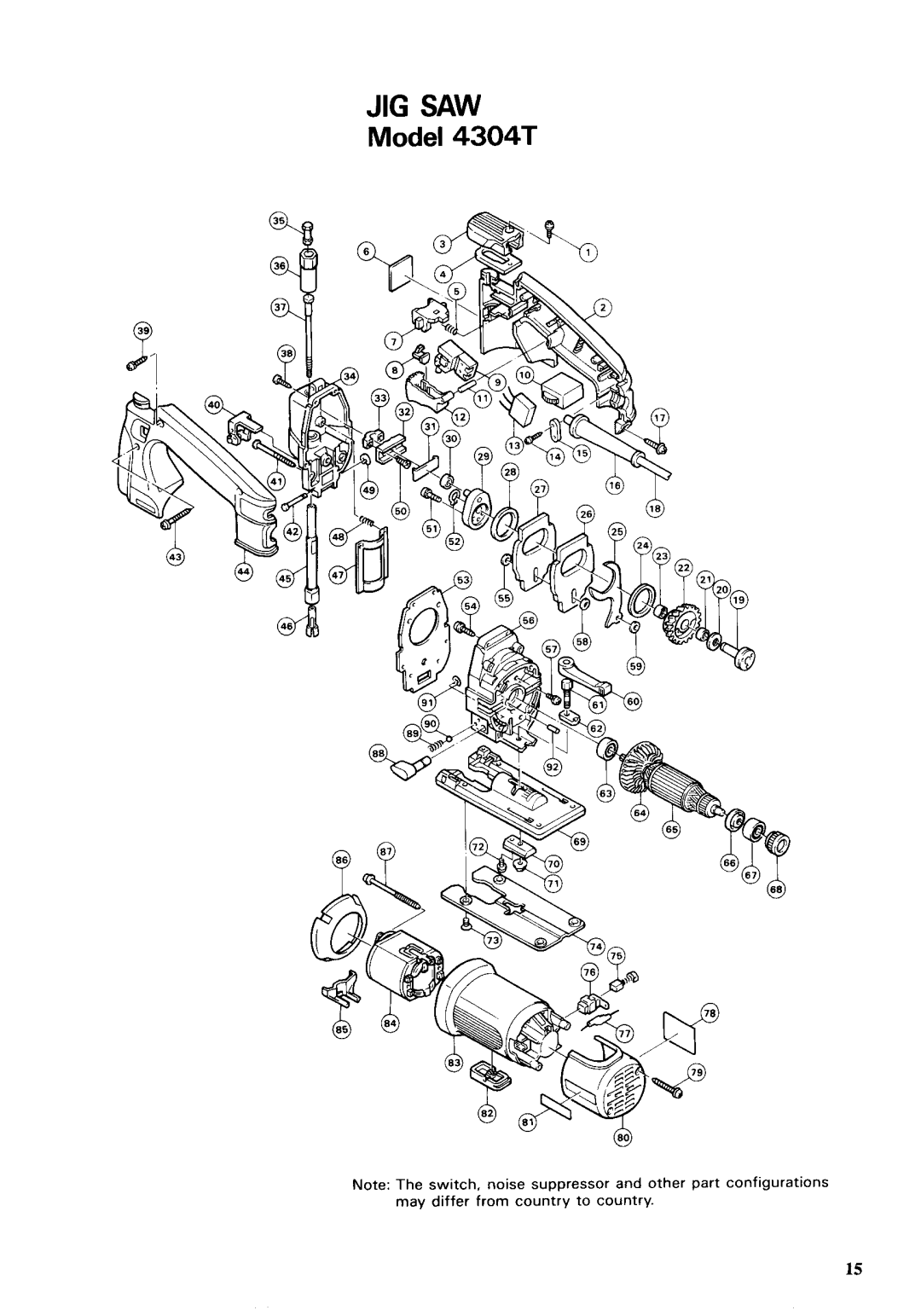 Makita 4304T, 4305T specifications Jig Saw 