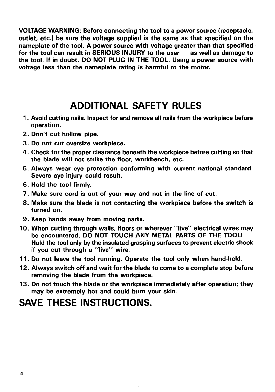 Makita 4305T, 4304T specifications Additional Safety Rules 