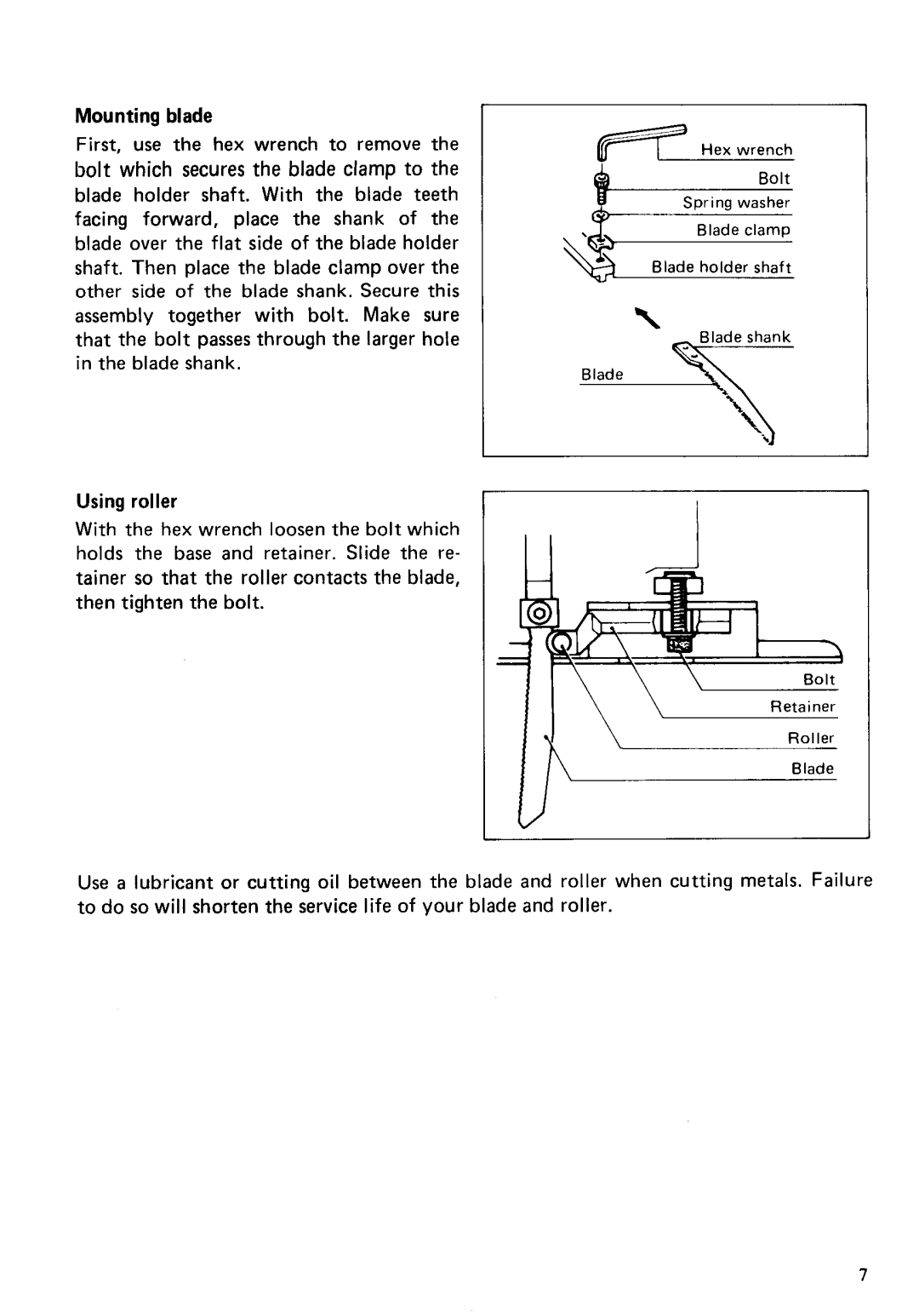 Makita 4307DW instruction manual Mounting blade, Using roller 