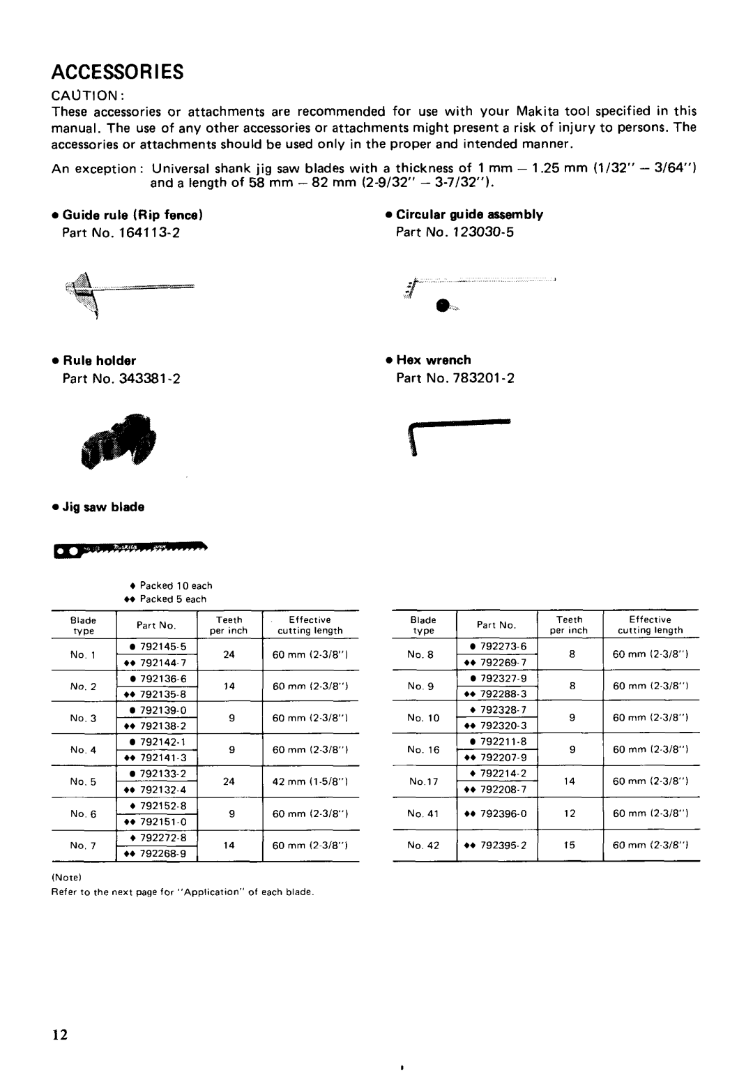 Makita 4320 instruction manual Accessor IES 