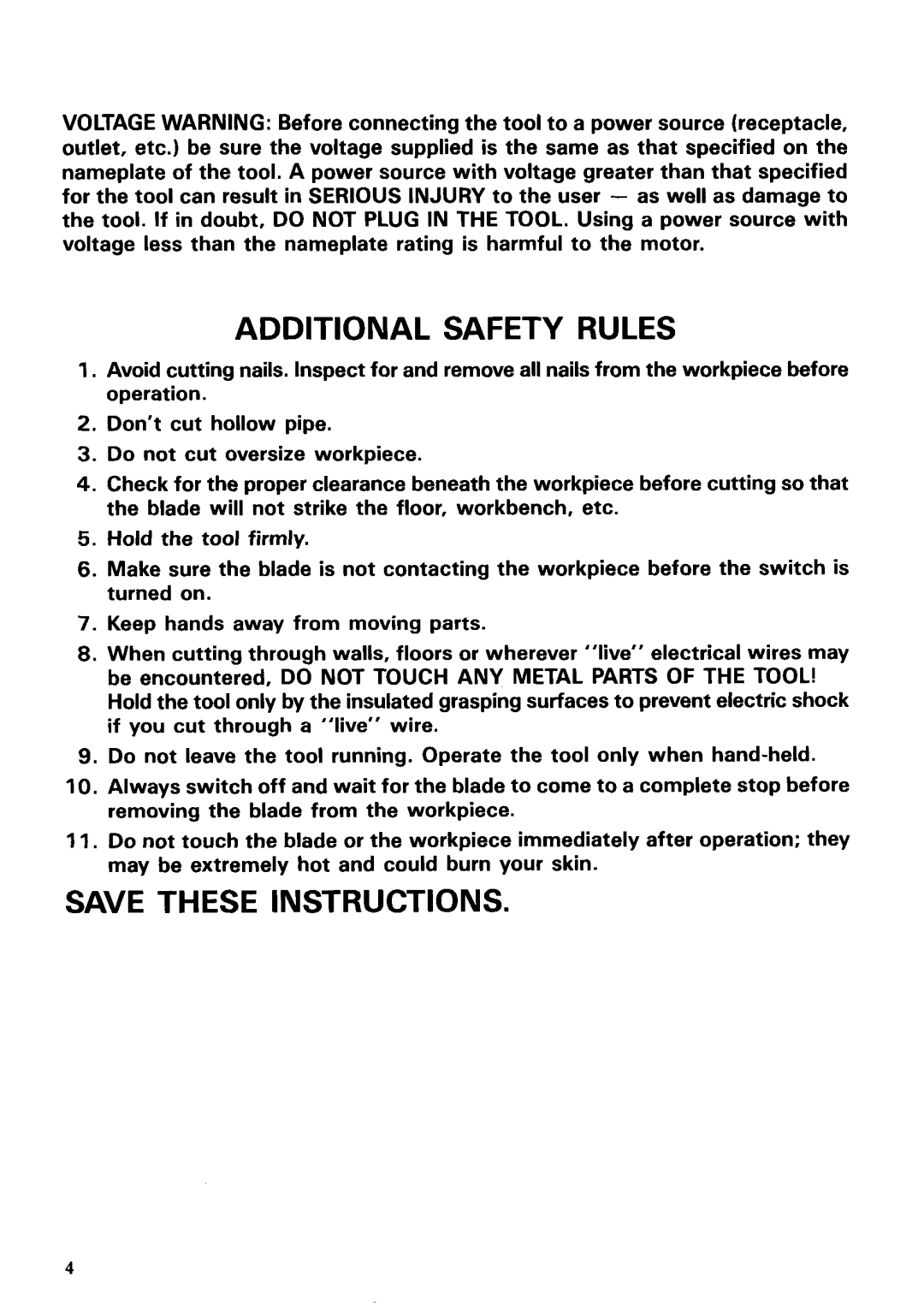 Makita 4320 instruction manual Additional Safety Rules 