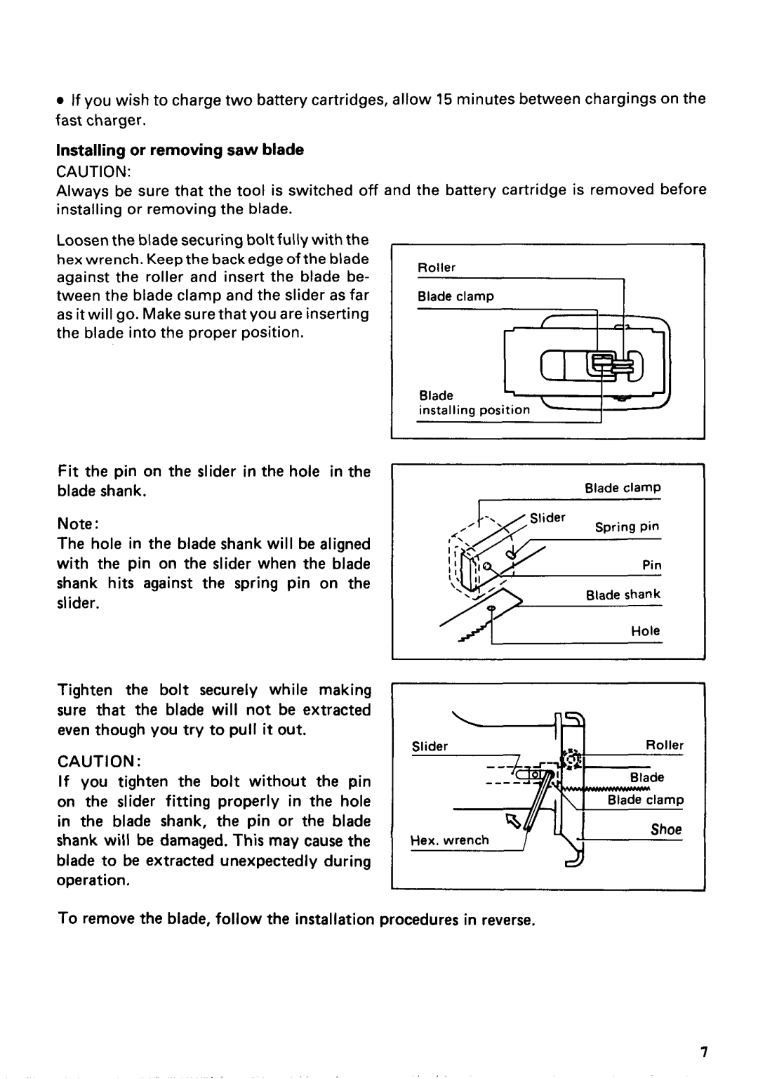 Makita 43901D, 4390DW instruction manual Blade clamp 