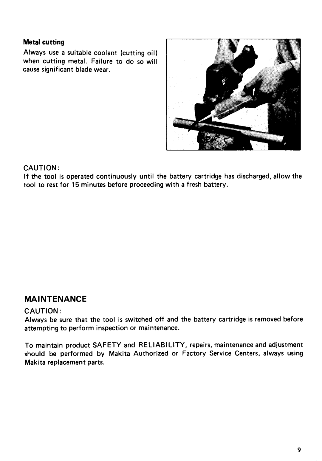 Makita 43901D, 4390DW instruction manual Maintenance 