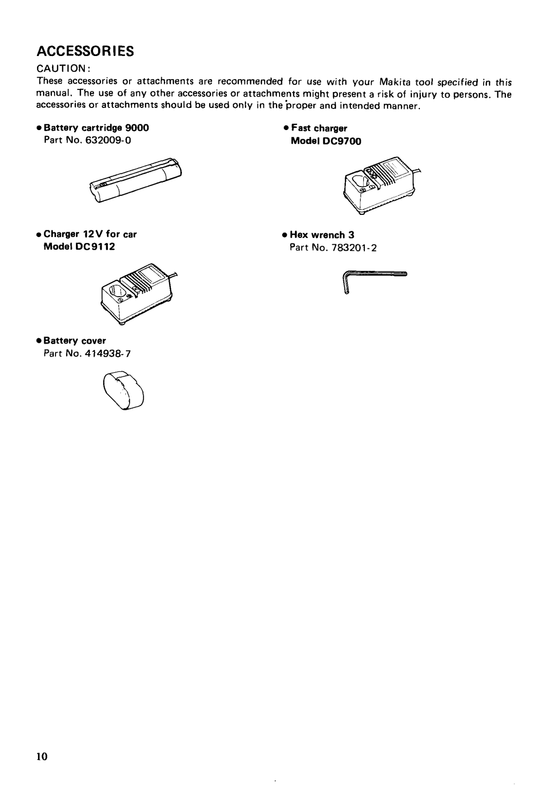 Makita 4399DW specifications Accessor IES 