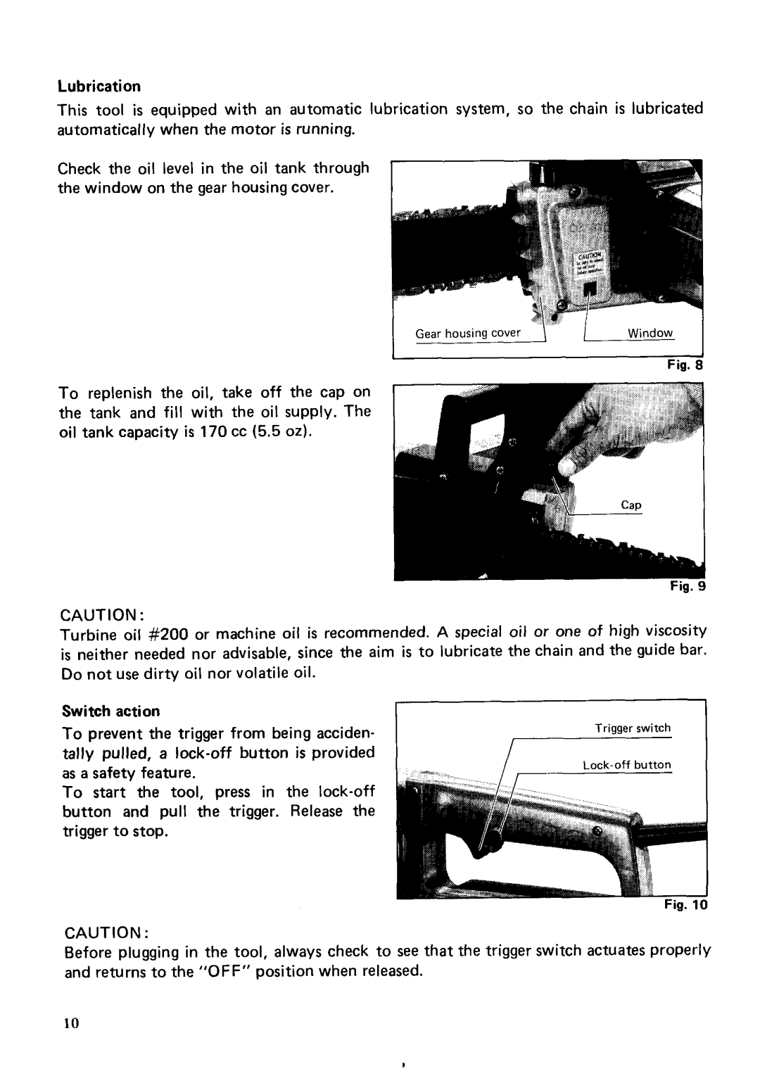 Makita 5016N8 specifications Tally pulled, a lock-off button is provided 