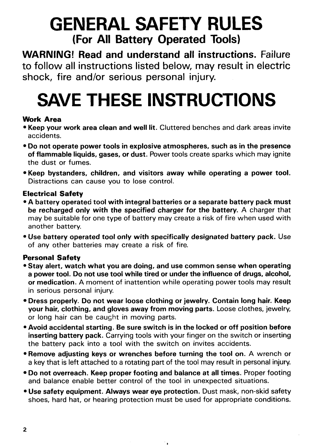 Makita 5026DB, 5036DWB, 5026DWB, 5036DA, 5036DWA, 5036DB, 5026DWA, 5046DA, 5046DB, 5046DWA, 5026DA General Safety Rules 