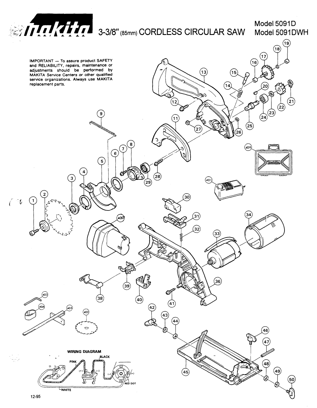 Makita 5091DWH manual A * k k, Model 5091h DWH 