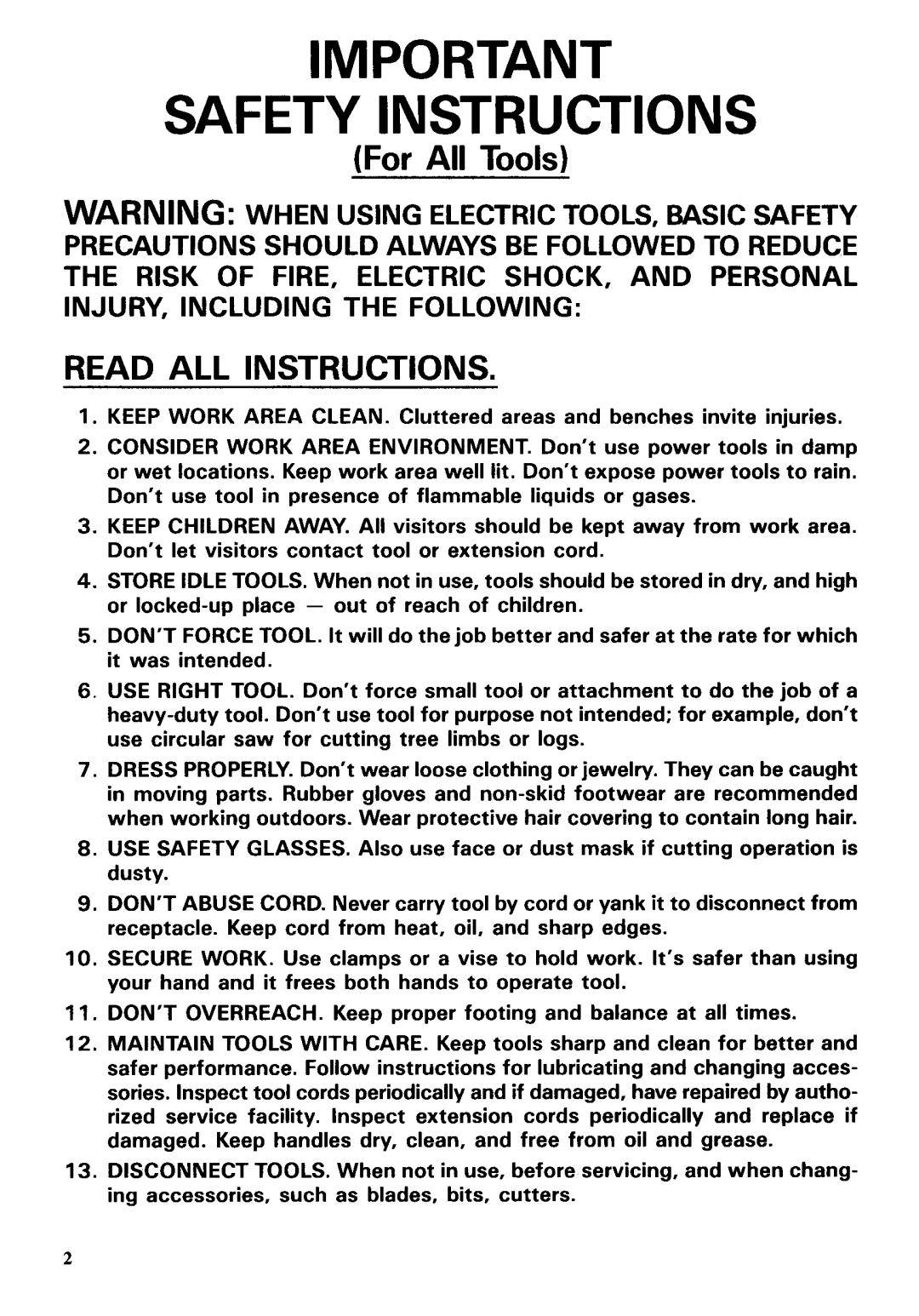 Makita 5091DZ, 5091DWG instruction manual Safety Instructions 