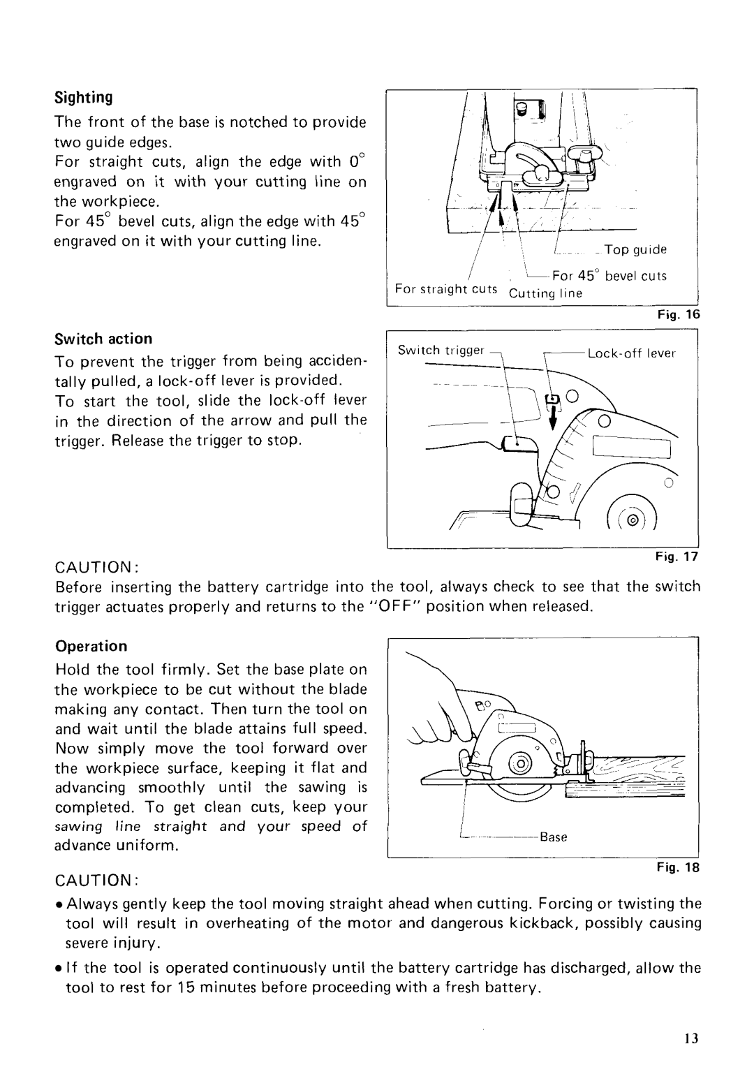 Makita 5092DW instruction manual To prevent the trigger from being acciden 