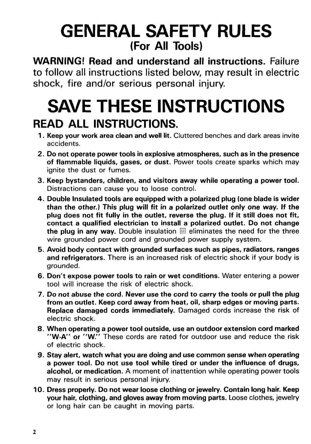 Makita 51778 instruction manual General Safety Rules 