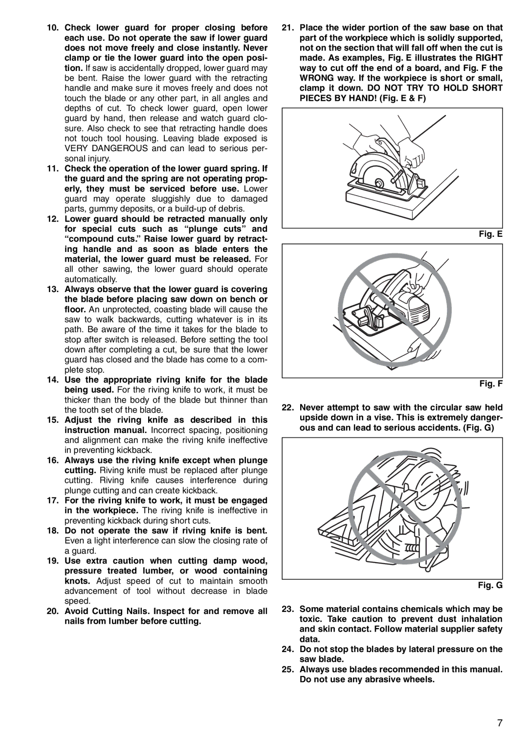 Makita 5103R, 5903R, 5703R, 5143R instruction manual Fig. E 