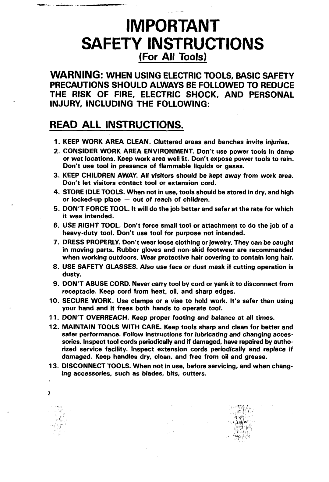 Makita 6011DW dimensions Safety Instructions 