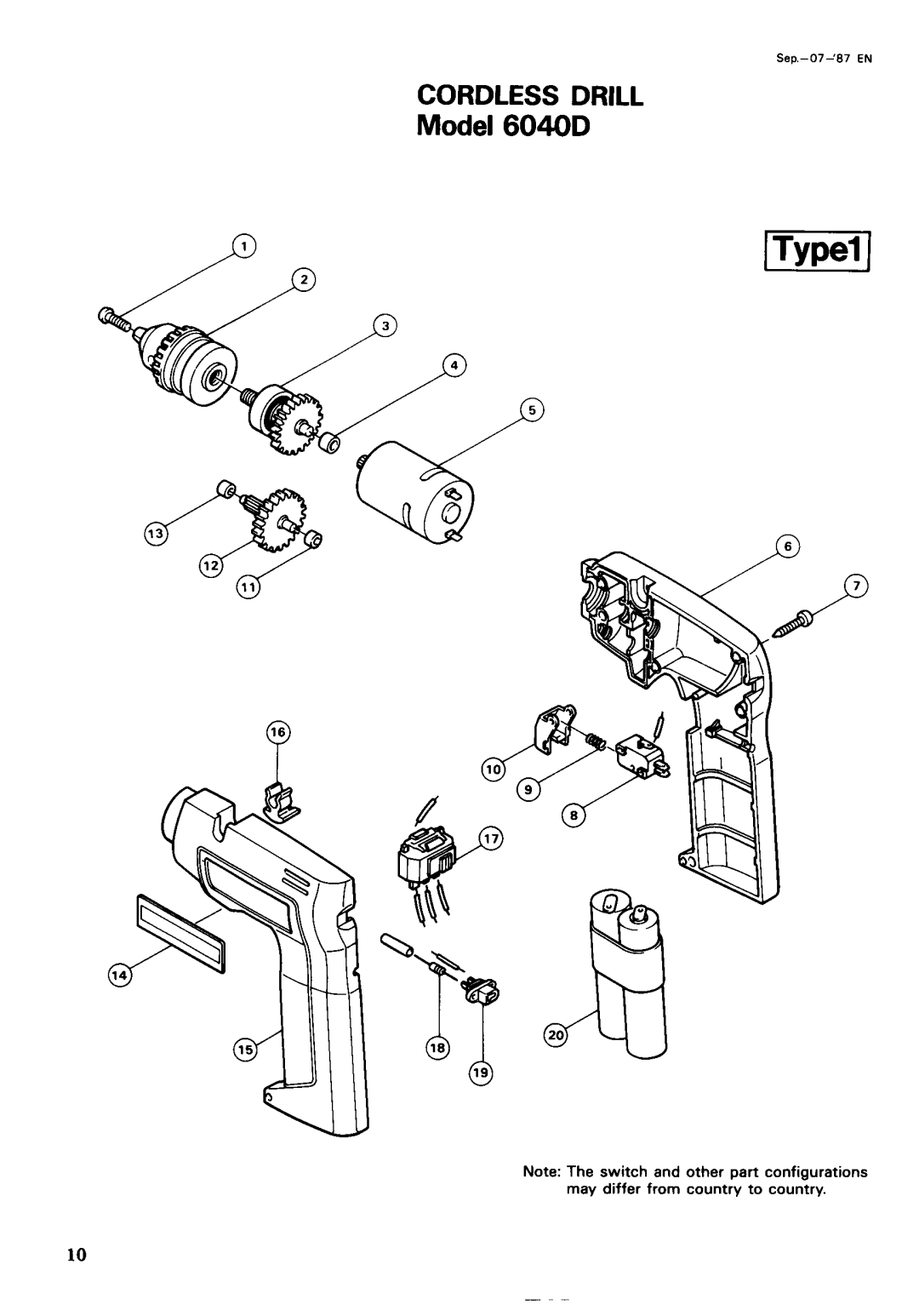 Makita 6040DW instruction manual Cordless Drill 