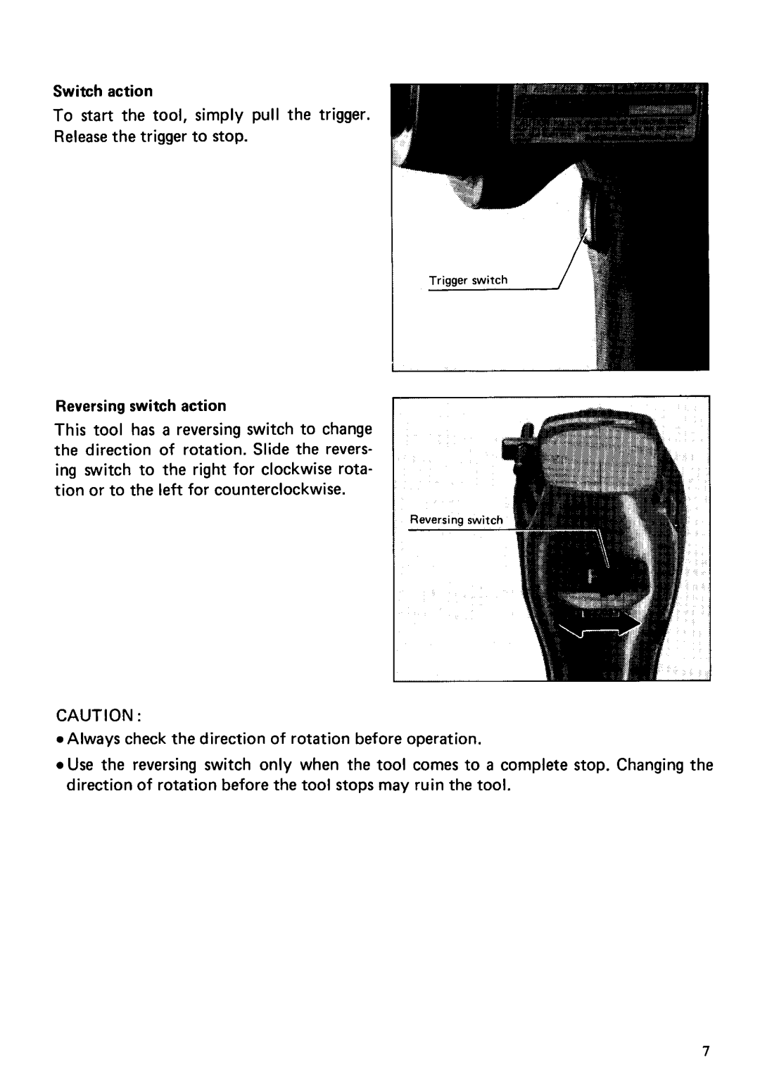 Makita 6040DW instruction manual Reversing swit 