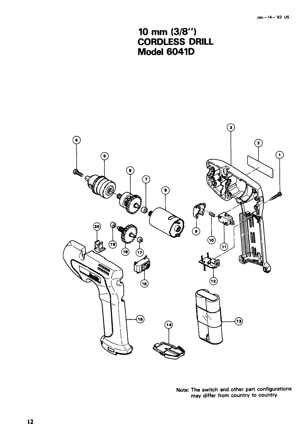 Makita 6041DW specifications 10 mm 