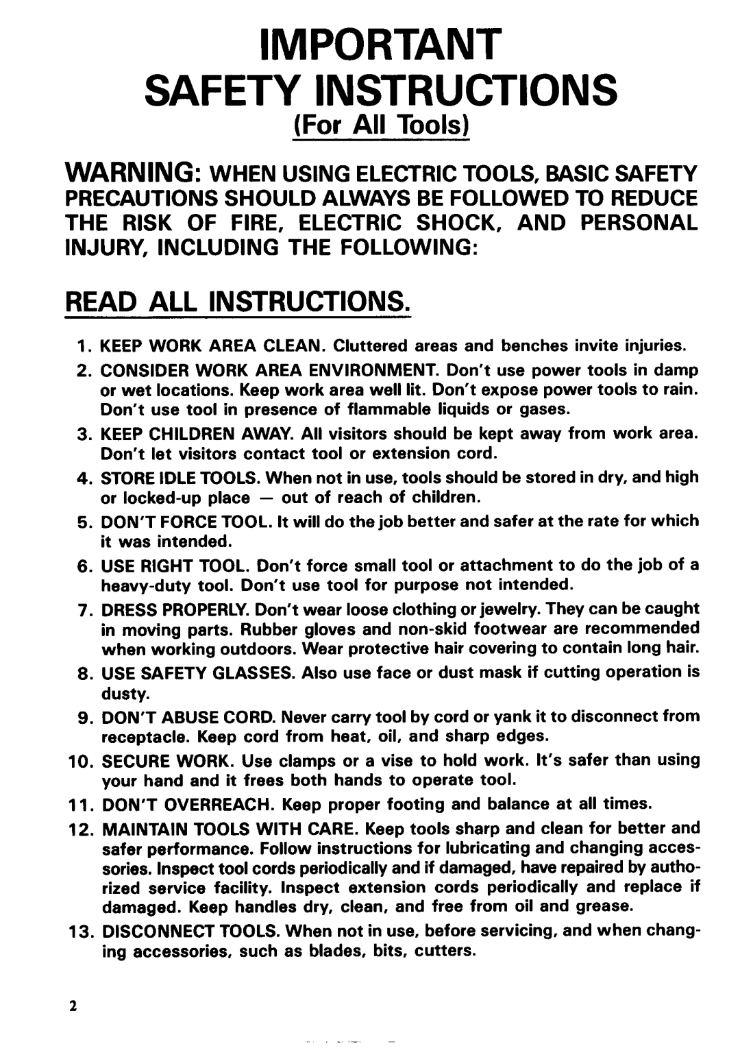 Makita 6041DW specifications Safety INSTRUCTlONS 