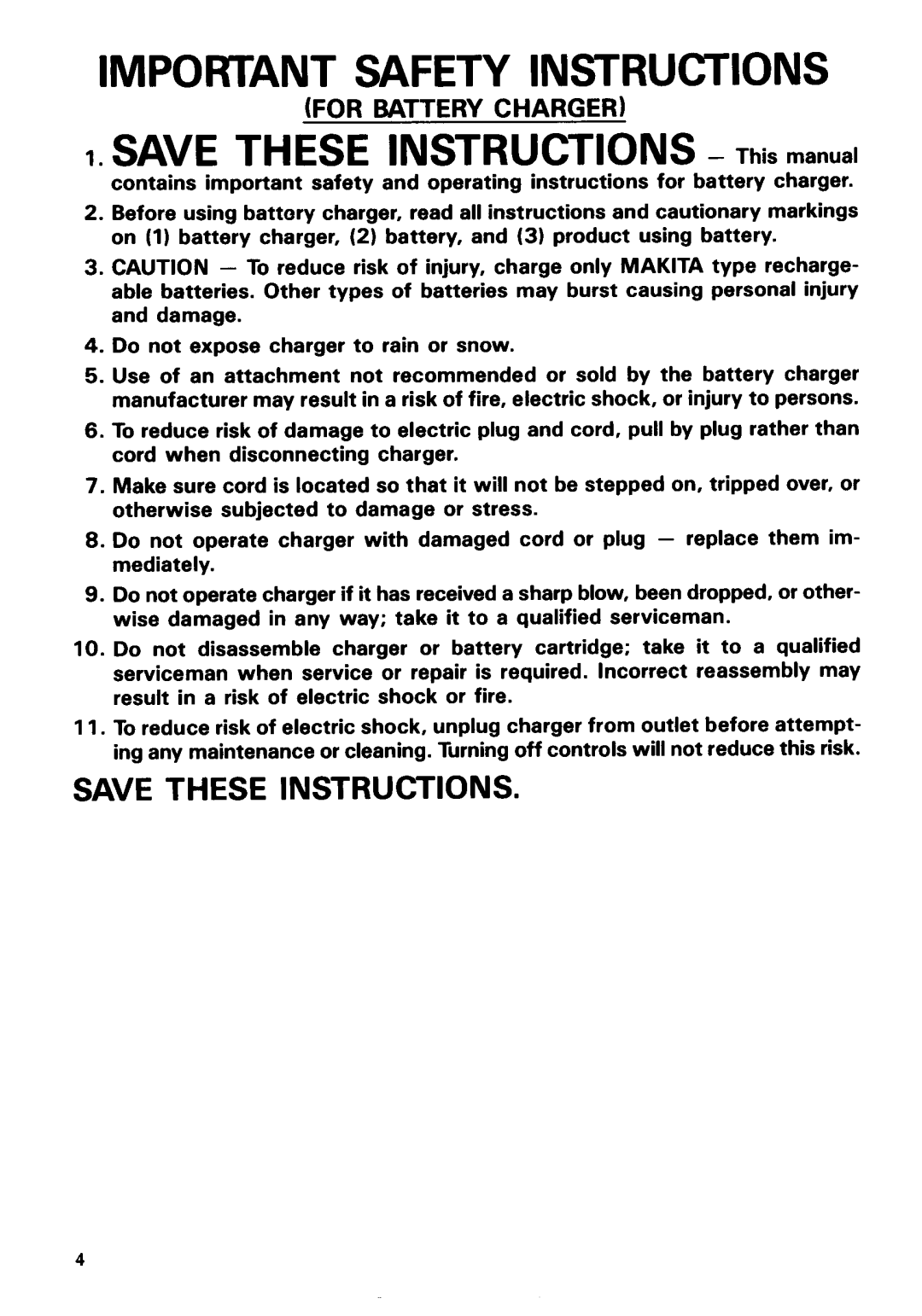 Makita 6041DW specifications IMPOKlANT Safety INSTRUC=TIONS 