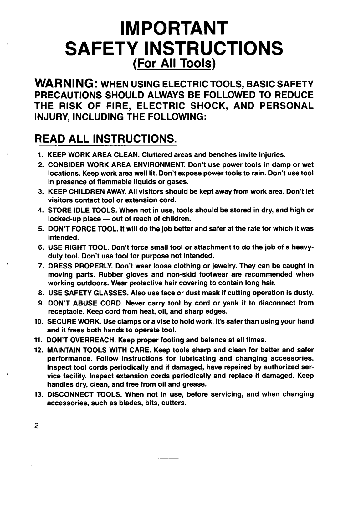 Makita 6070DW instruction manual Safety Instructions 