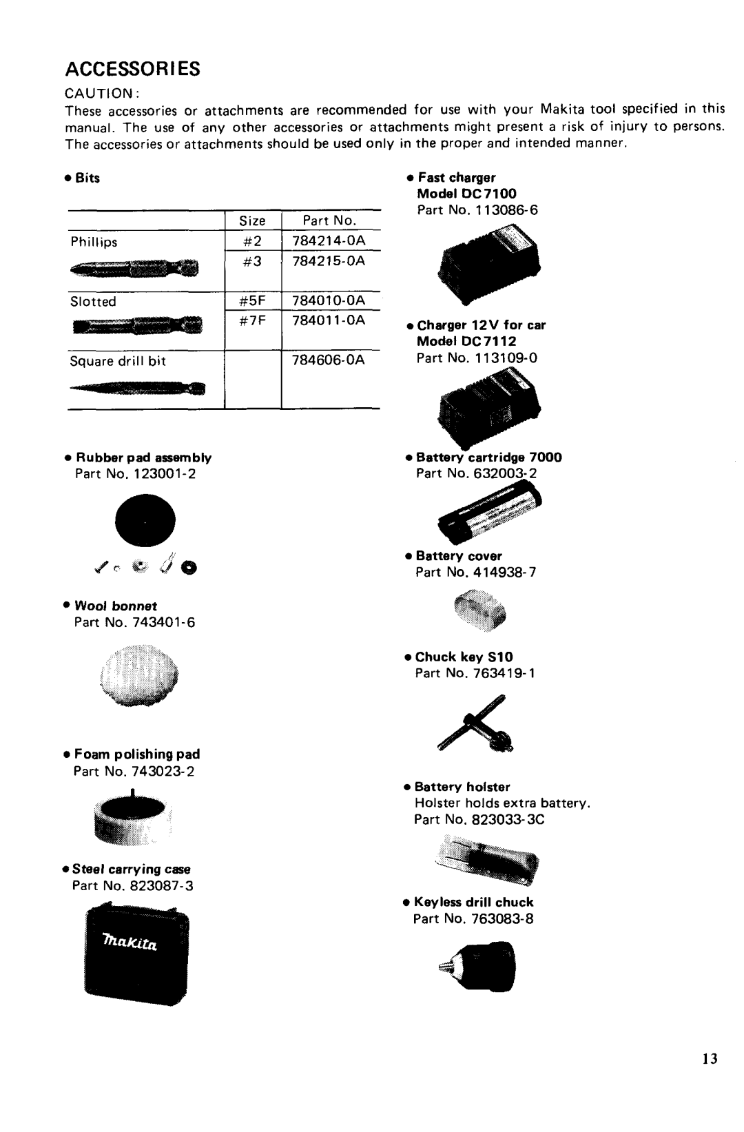 Makita 6073D and 6073DW instruction manual Accessori ES 