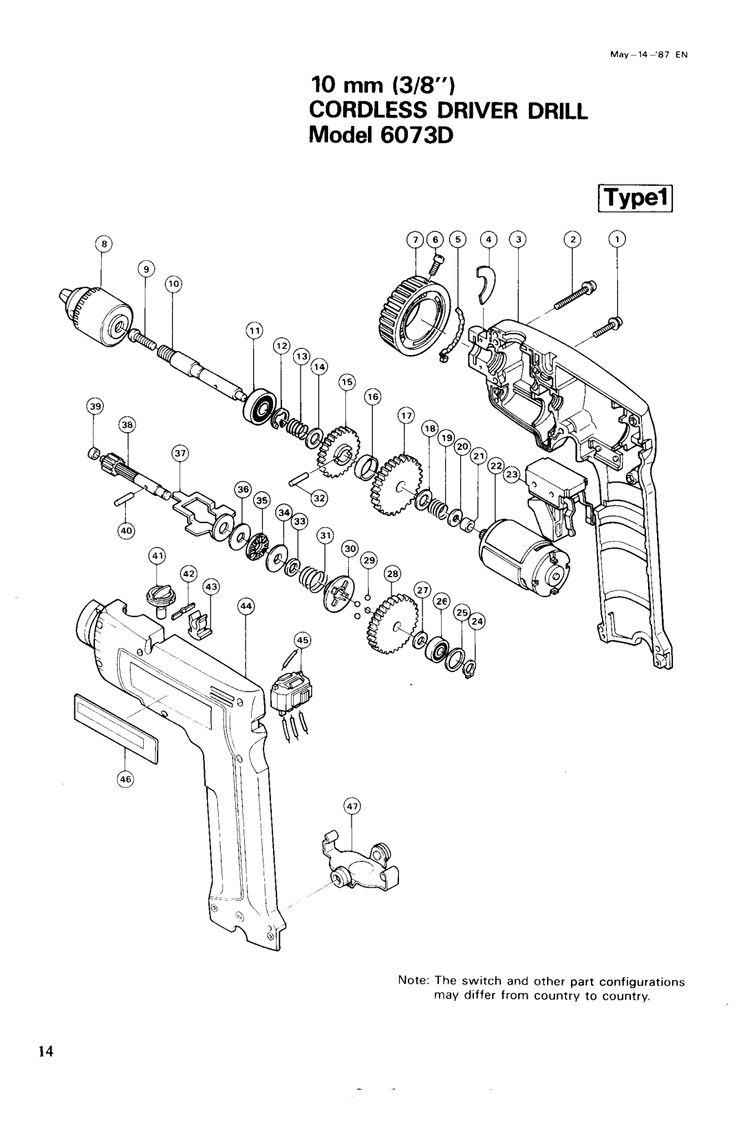 Makita 6073D and 6073DW instruction manual 10 mm 3/8 Cordless Driver Drill Model 6073D 