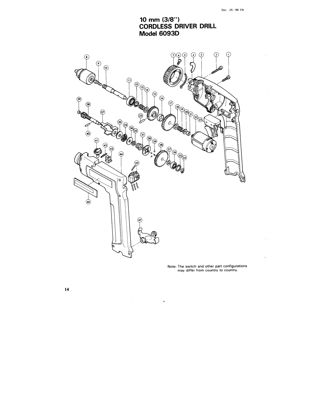 Makita 6093DW instruction manual Model 6093D 