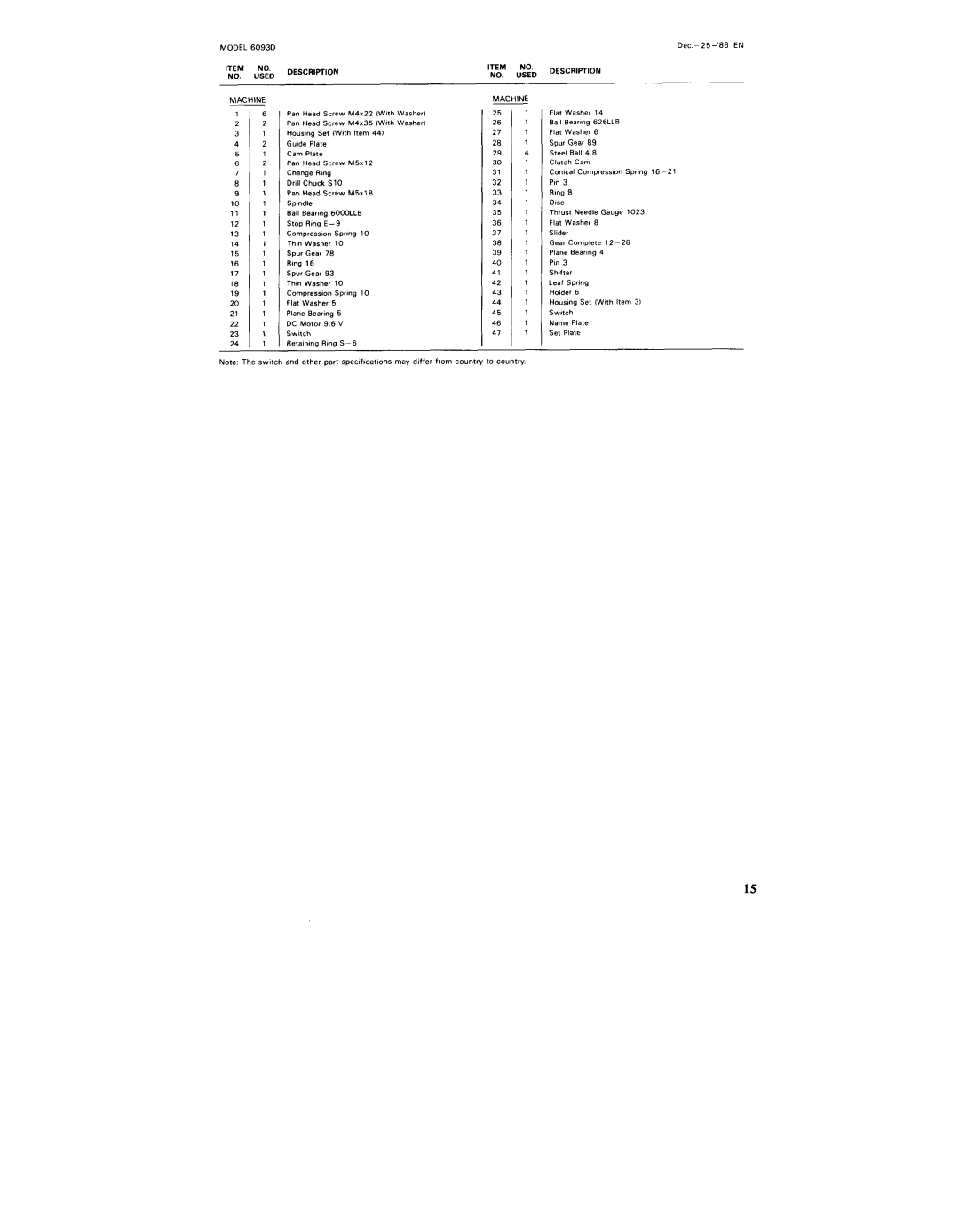 Makita 6093DW instruction manual $fD 