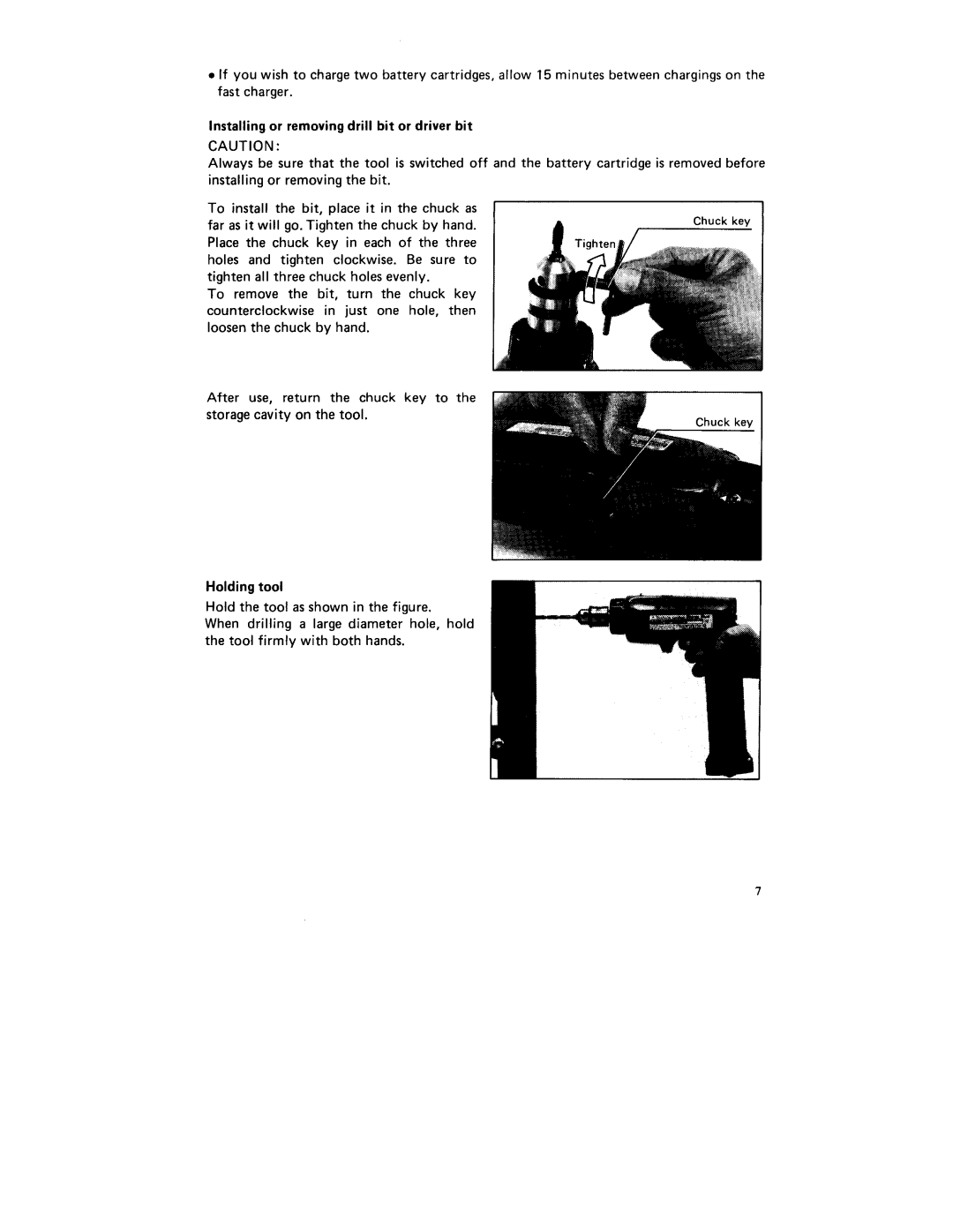 Makita 6093DW instruction manual Far as it will go. Tighten the chuck by hand 