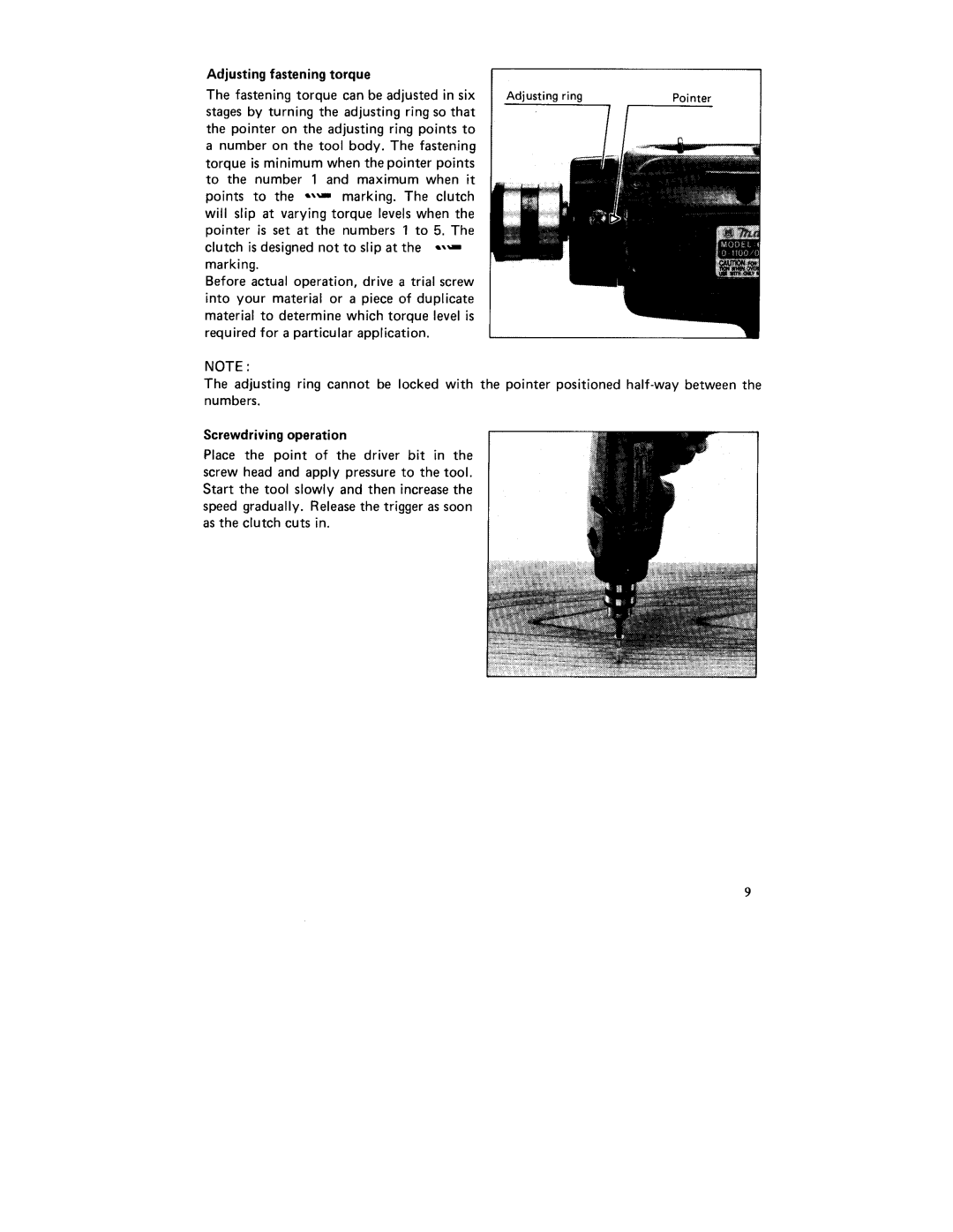 Makita 6093DW instruction manual Adjusting ring 