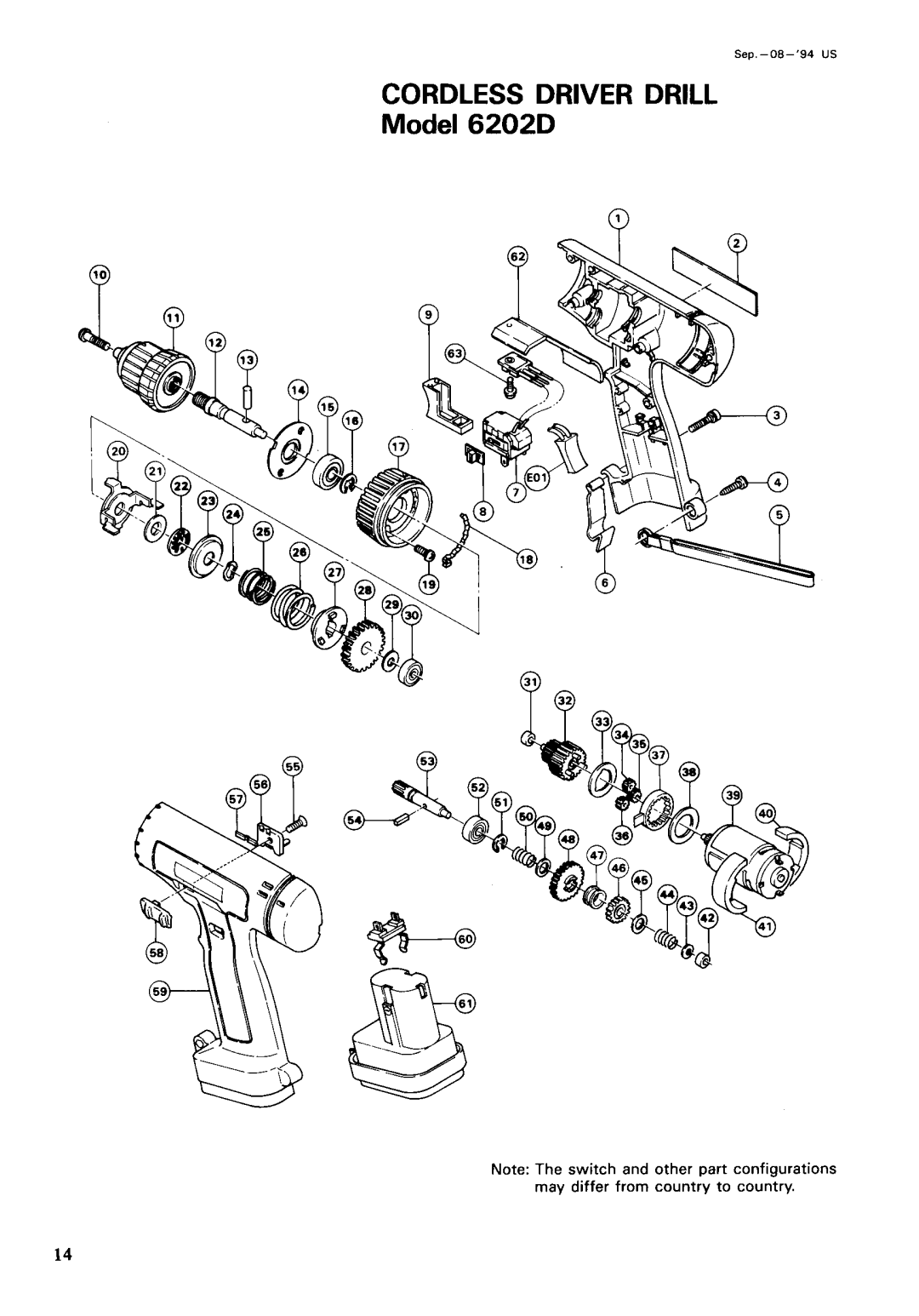 Makita 6202DW instruction manual Cordless Driver Drill 